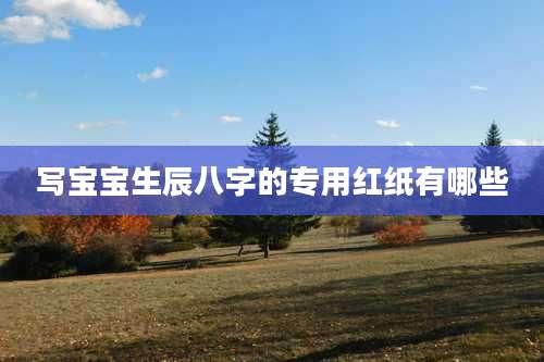 写宝宝生辰八字的专用红纸有哪些