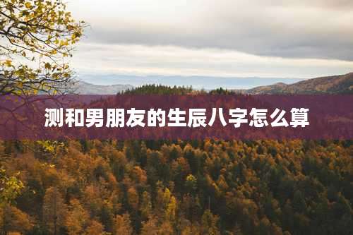 测和男朋友的生辰八字怎么算