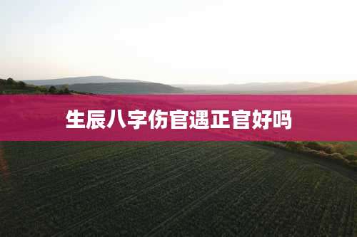 生辰八字伤官遇正官好吗