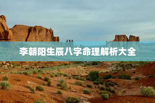 李朝阳生辰八字命理解析大全