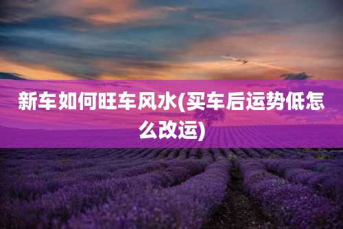 新车如何旺车风水(买车后运势低怎么改运)