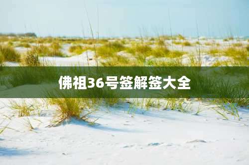 佛祖36号签解签大全