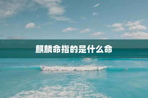 麒麟命指的是什么命