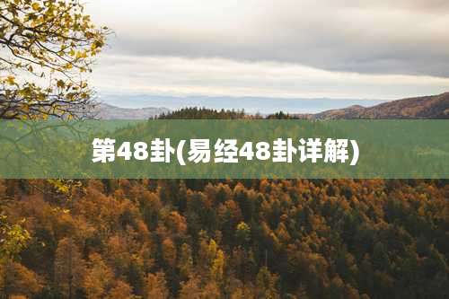 第48卦(易经48卦详解)