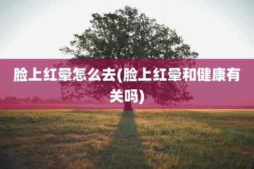 脸上红晕怎么去(脸上红晕和健康有关吗)