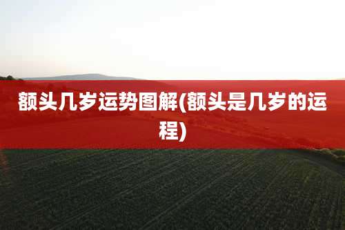 额头几岁运势图解(额头是几岁的运程)