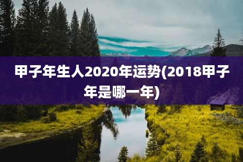 甲子年生人2020年运势(2018甲子年是哪一年)