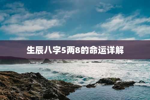 生辰八字5两8的命运详解