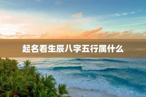 起名看生辰八字五行属什么