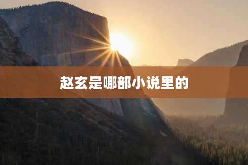 赵玄是哪部小说里的