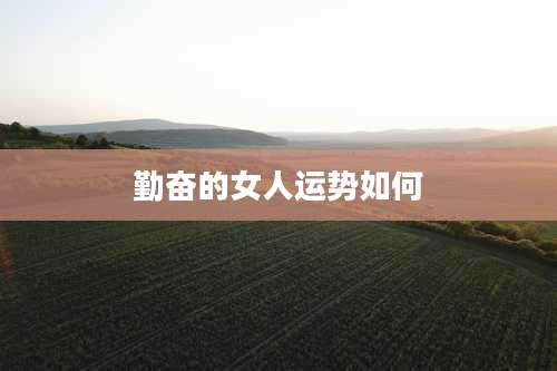 勤奋的女人运势如何