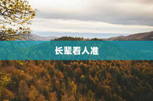 长辈看人准