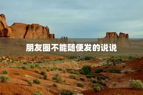 朋友圈不能随便发的说说