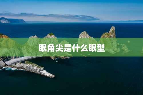 眼角尖是什么眼型