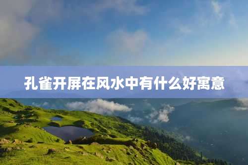 孔雀开屏在风水中有什么好寓意