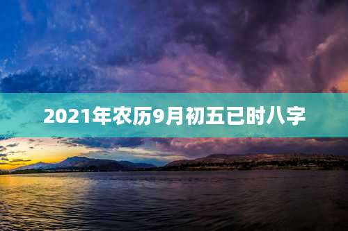 2021年农历9月初五已时八字