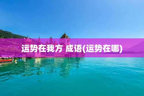 运势在我方 成语(运势在哪)