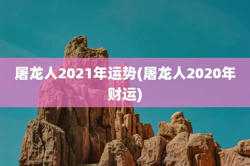 屠龙人2021年运势(屠龙人2020年财运)