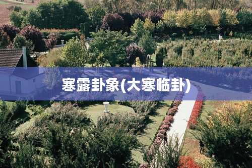 寒露卦象(大寒临卦)