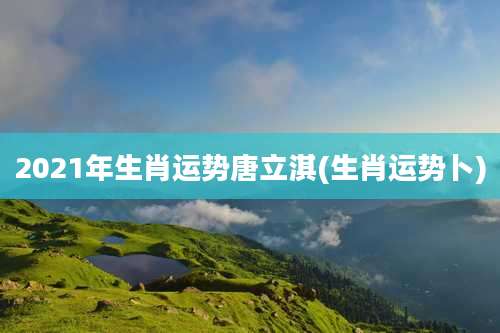 2021年生肖运势唐立淇(生肖运势卜)