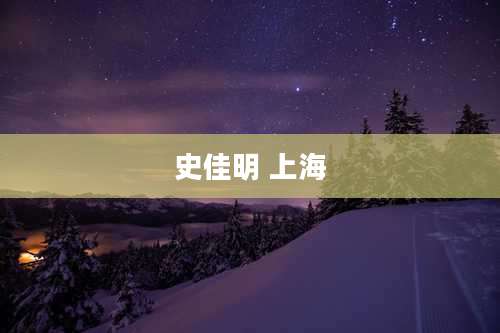 史佳明 上海