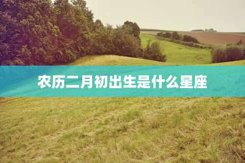 农历二月初出生是什么星座