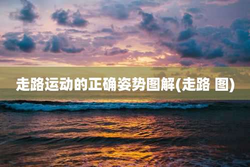 走路运动的正确姿势图解(走路 图)