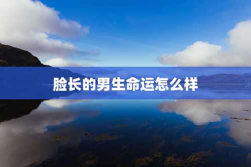 脸长的男生命运怎么样