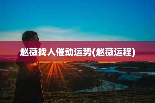 赵薇找人催动运势(赵薇运程)