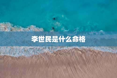 李世民是什么命格