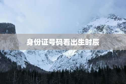 身份证号码看出生时辰