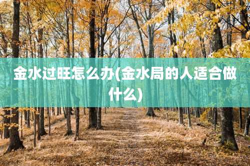 金水过旺怎么办(金水局的人适合做什么)