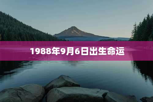1988年9月6日出生命运
