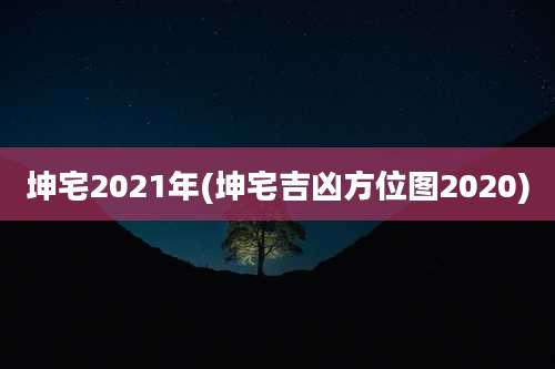 坤宅2021年(坤宅吉凶方位图2020)