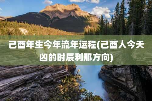 己酉年生今年流年运程(己酉人今天凶的时辰利那方向)