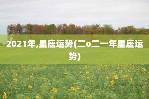 2021年,星座运势(二o二一年星座运势)