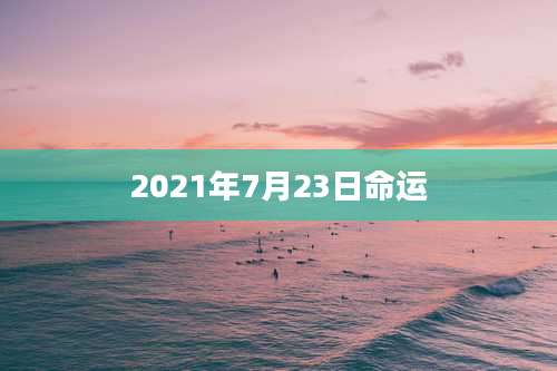 2021年7月23日命运