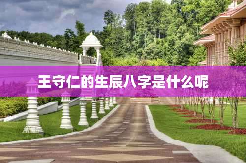 王守仁的生辰八字是什么呢