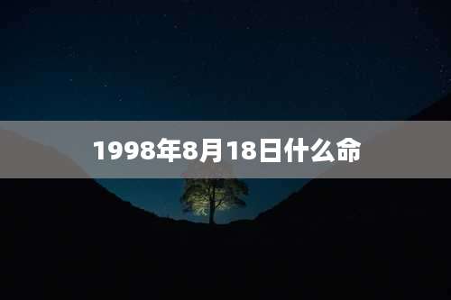 1998年8月18日什么命