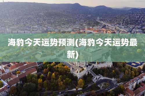 海豹今天运势预测(海豹今天运势最新)