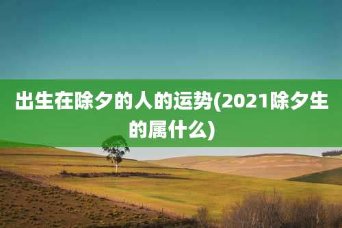 出生在除夕的人的运势(2021除夕生的属什么)