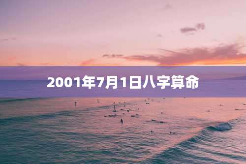 2001年7月1日八字算命