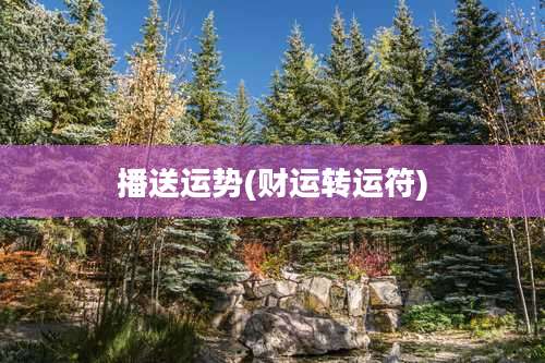 播送运势(财运转运符)