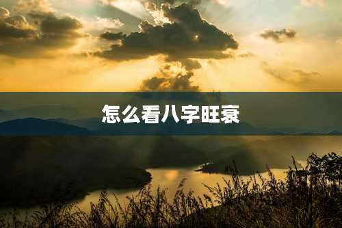 怎么看八字旺衰