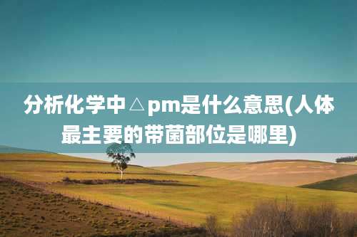 分析化学中△pm是什么意思(人体最主要的带菌部位是哪里)