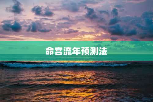 命宫流年预测法