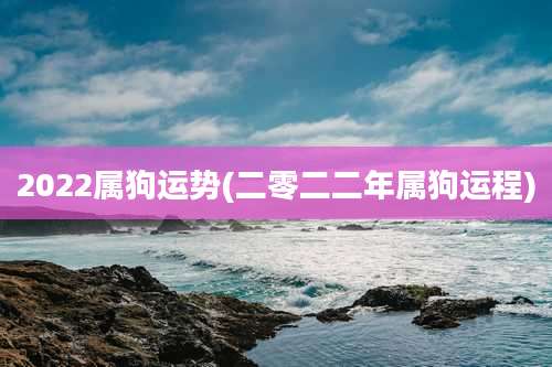 2022属狗运势(二零二二年属狗运程)