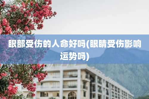 眼部受伤的人命好吗(眼睛受伤影响运势吗)