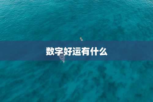 数字好运有什么