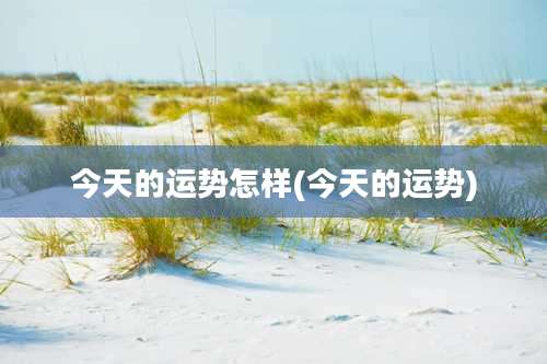 今天的运势怎样(今天的运势)